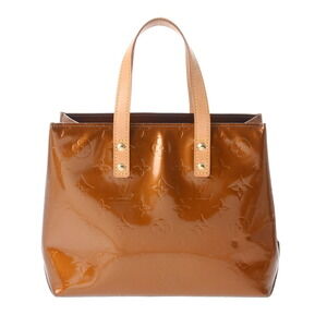 Louis Vuitton Vernis Reed Bron White Monogram Handbag